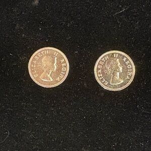 VTG Gold-Plated Bergere Clip-On Coin Earrings